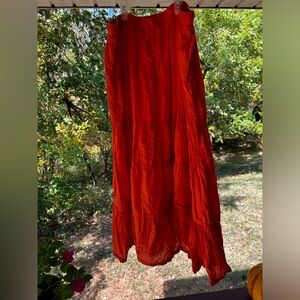 Casual Orange Women's Skirt